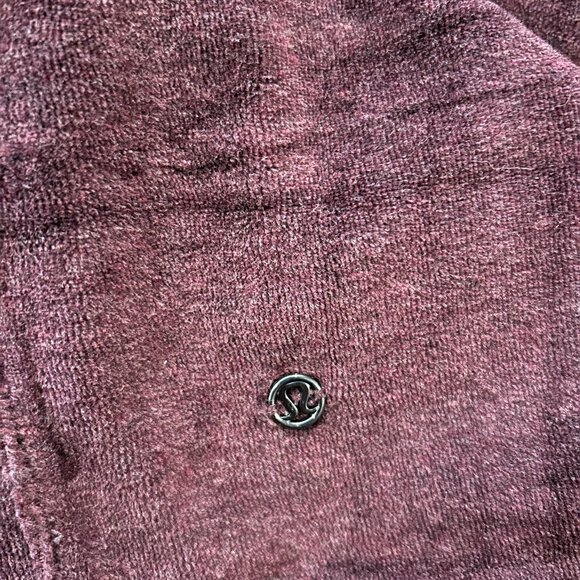 VGUC Lululemon Warm Down Jogger Velour Heathered Artic Plum Size 10 - Picture 3 of 6